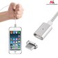 Magnetiline USB Type-C kaabel hõbedane Maclean Energy MCE178 hind ja info | Kaablid ja juhtmed | kaup24.ee