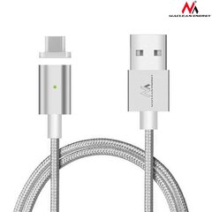 Magnetiline USB Type-C kaabel hõbedane Maclean Energy MCE178 hind ja info | Kaablid ja juhtmed | kaup24.ee
