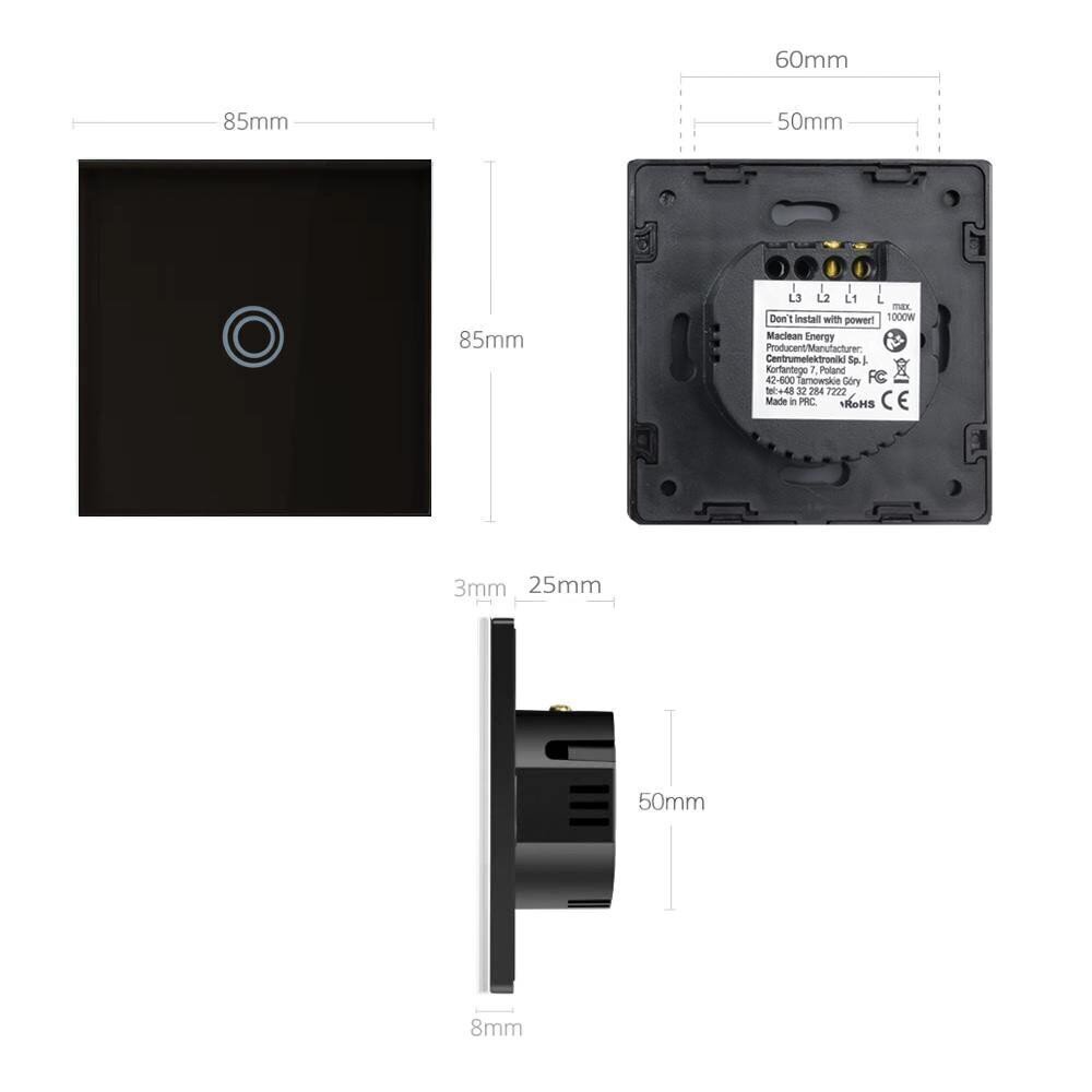 Maclean Touch Light Switch jungiklis hind ja info | Lülitid ja pistikupesad | kaup24.ee