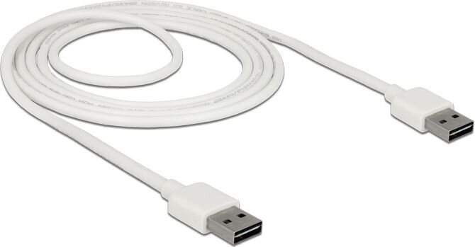 USB 2.0-kaabel DELOCK 85194 (2 m) Valge hind ja info | Mobiiltelefonide kaablid | kaup24.ee