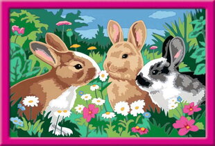 Картина по номерам Ravensburger, 31X21cm "Три кролика", Li R28517 цена и информация | Живопись по номерам | kaup24.ee