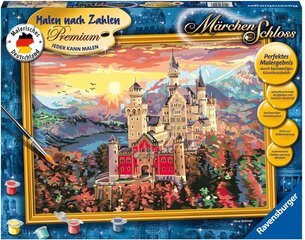 Värvi numbri järgi Ravensburger, 40 x 30 cm "Neuschwansteini loss", Li R28902 hind ja info | Maalid numbri järgi | kaup24.ee