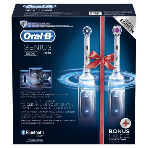 Oral-B Toothbrush PRO 8900 Electric Rechargeable, Silver, Sonic technology, Operating time 48 min, Number of brush heads included 3 hind ja info | Elektrilised hambaharjad | kaup24.ee