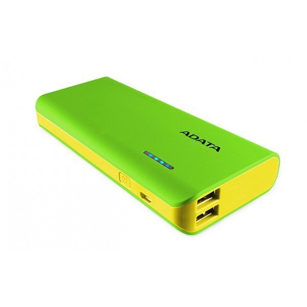 ADATA Power bank APT100-10000M-5V-CGRYL 10000 mAh, Green/Yellow hind ja info | Akupangad | kaup24.ee