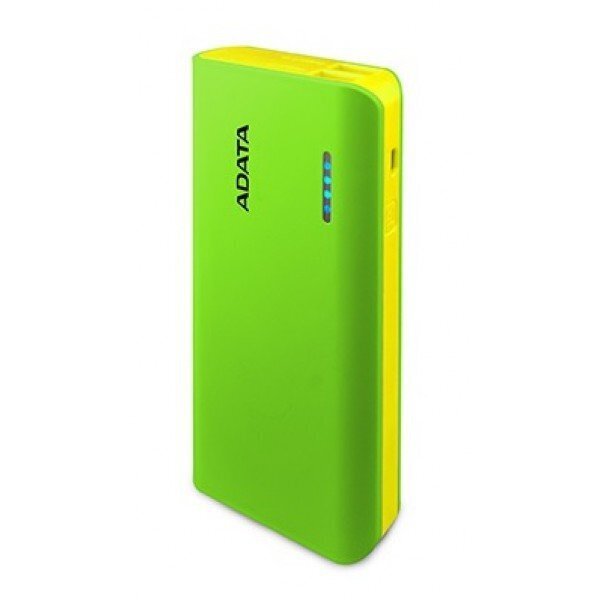 ADATA Power bank APT100-10000M-5V-CGRYL 10000 mAh, Green/Yellow hind ja info | Akupangad | kaup24.ee