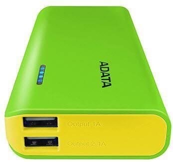 ADATA Power bank APT100-10000M-5V-CGRYL 10000 mAh, Green/Yellow hind ja info | Akupangad | kaup24.ee