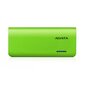 ADATA Power bank APT100-10000M-5V-CGRYL 10000 mAh, Green/Yellow цена и информация | Akupangad | kaup24.ee