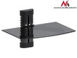 Maclean MC-663 1-Tier Wall Floating Glass Shelf Support DVD Console PS3 Xbox цена и информация | Teleri seinakinnitused ja hoidjad | kaup24.ee