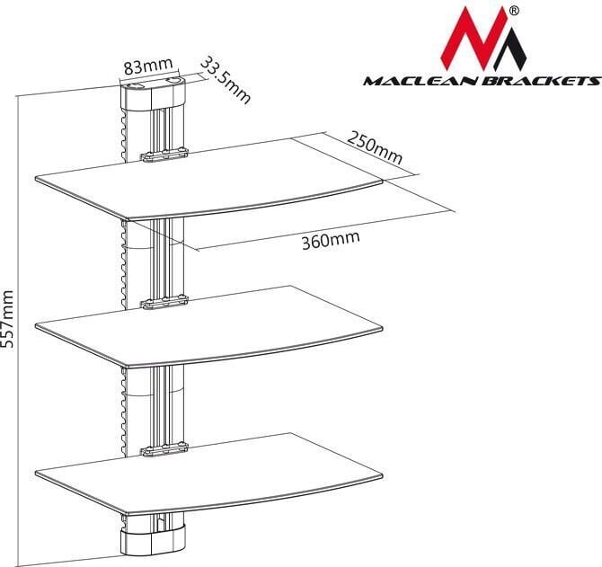 Maclean MC-664 hind ja info | Teleri seinakinnitused ja hoidjad | kaup24.ee