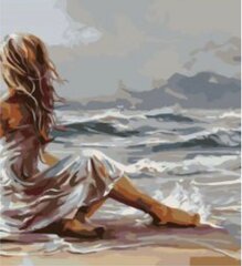 Maalid numbrite järgi "The girl and the sea" 40x50 G цена и информация | Живопись по номерам | kaup24.ee