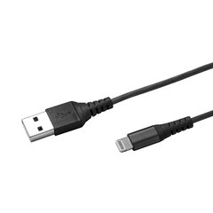 USB Lightning Nylon laidas 25cm Celly Juodas цена и информация | Кабели для телефонов | kaup24.ee