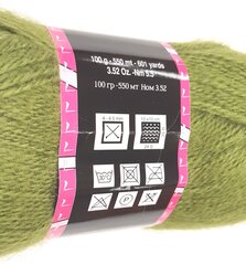 Пряжа для вязания Lanos Angora 100г; цвет зеленый 882 цена и информация | Принадлежности для вязания | kaup24.ee