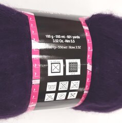 Нитки для вязания Lanos Angora 100г, цвет фиолетовый 813V цена и информация | Принадлежности для вязания | kaup24.ee