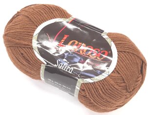 Нитки для вязания Lanoso Safira 100г; цвет коричневый 19 цена и информация | Принадлежности для вязания | kaup24.ee