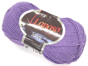 Нитки для вязания Lanoso Safira 100г; цвет фиолетовый 10 цена и информация | Принадлежности для вязания | kaup24.ee