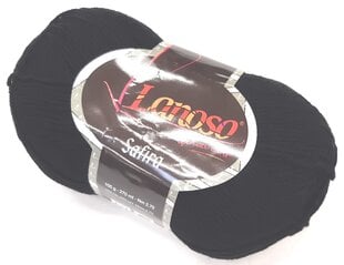 Kudumislõng Lanoso Safira 100 g; värv must 22 hind ja info | Kudumistarvikud | kaup24.ee