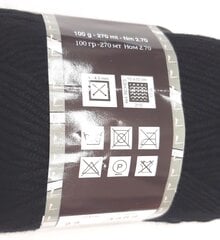 Нитки для вязания Lanoso Safira 100г; цвет черный 22 цена и информация | Принадлежности для вязания | kaup24.ee