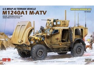 Сборная пластиковая модель Rye Field Model - U.S MRAP All Terrain Vehicle M1240A1 M-ATV with full interior, 1/35, RFM-5032 цена и информация | Конструкторы и кубики | kaup24.ee