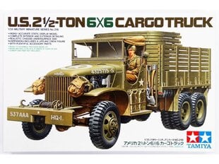 Сборная пластиковая модель Tamiya - U.S. 2.5 Ton 6X6 Cargo Truck, 1/35, 35218 цена и информация | Конструкторы и кубики | kaup24.ee