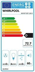Вытяжка Whirlpool WHVP 65F LM K цена и информация | Вытяжки на кухню | kaup24.ee