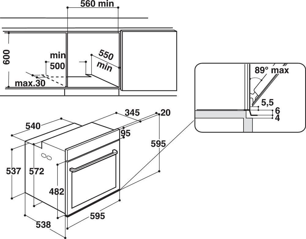 Sisseehitatud ahi Whirlpool W9 OP2 4S2 H цена и информация | Ahjud | kaup24.ee