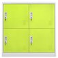 vidaXL Riidekapp, hall ja roheline, 90x45x92,5cm, teras hind ja info | Kapid | kaup24.ee