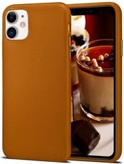 Защитный чехол для Apple iPhone 11, Экокожа - веганская кожа - brown ( caramel) цена и информация | Чехлы для телефонов | kaup24.ee