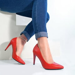 Красные классические туфли на каблуке Sergio Leone цена и информация | Женские туфли | kaup24.ee