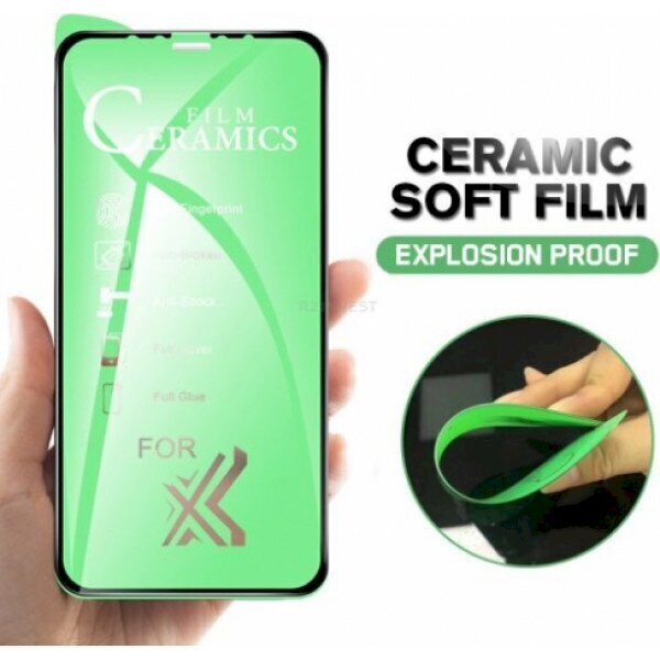 GoodBuy Clear Ceramic Glass täielikult kaetud raamiga Apple iPhone 11 Pro / X / XS must цена и информация | Ekraani kaitsekiled | kaup24.ee