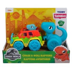 Autokomplekt koos dinosaurusega TOMY Chase & Roll Raptors, E73251 цена и информация | Игрушки для малышей | kaup24.ee