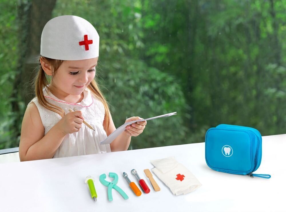 Noore arsti-hambaarsti komplekt korvis Ecotoys hind ja info | Tüdrukute mänguasjad | kaup24.ee