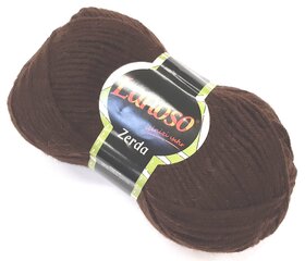 Нитки для вязания Lanoso Zerda 100г; цвет коричневый 992р цена и информация | Принадлежности для вязания | kaup24.ee