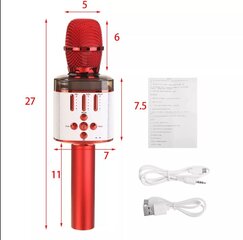 Беспроводной Bluetooth-микрофон для караоке Q136 со световыми эффектами цена и информация | Микрофоны | kaup24.ee