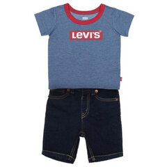 Laste spordikostüüm Levi's STRETCH DENIM SHORT Sinine hind ja info | Poiste püksid | kaup24.ee