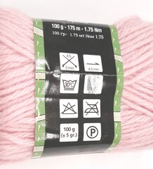 Нитки для вязания Lanoso Zerda 100г; цвет светло-розовый 932R цена и информация | Принадлежности для вязания | kaup24.ee