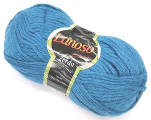 Нитки для вязания Lanoso Zerda 100г; цвет синий 917М цена и информация | Принадлежности для вязания | kaup24.ee