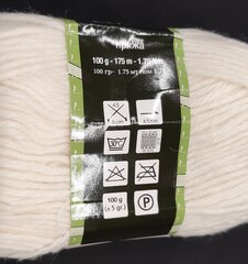 Нитки для вязания Lanoso Zerda 100г; цвет белый 955-1 цена и информация | Принадлежности для вязания | kaup24.ee