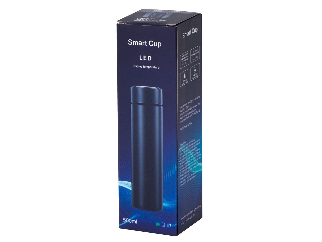 Termoskruus Smart-Led, 500 ml, Must цена и информация | Termosed, termostassid | kaup24.ee