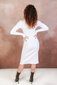 Liibuv kleit trikotaažist Rib lukuga, valge hind ja info | Kleidid | kaup24.ee