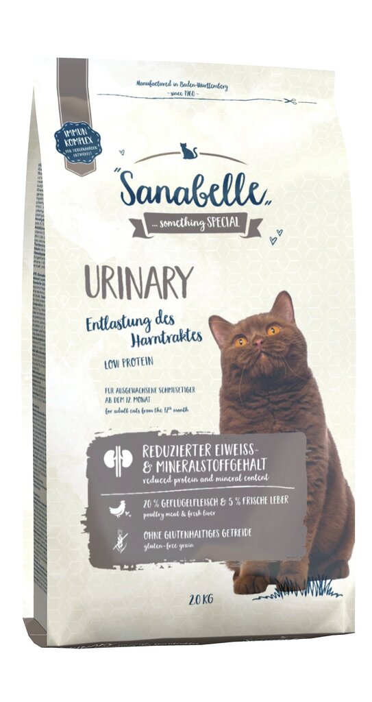 Kuivtoit Sanabelle tundlike kuseteedega kassidele Urinary, 2 kg цена и информация | Kuivtoit kassidele | kaup24.ee