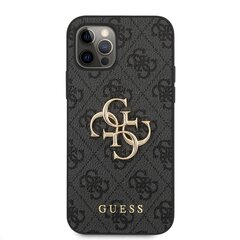 GUHCP12L4GMGGR Guess PU 4G Metal Logo Case for iPhone 12 Pro Max Grey цена и информация | Guess Телефоны и аксессуары | kaup24.ee