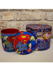 Чашка и подносик Superman My Super Hero в жестяной коробке цена и информация | Атрибутика для игроков | kaup24.ee