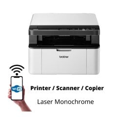 Brother DCP-1610W MFP Wi-Fi Printer / Scanner / Copier Laser Monochrome цена и информация | Принтеры | kaup24.ee