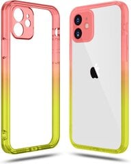 ColorFul Hard Case For iPhone 12, roosa/ kollane hind ja info | Telefoni kaaned, ümbrised | kaup24.ee
