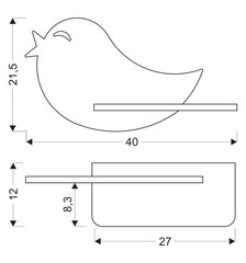 Candellux seinavalgusti koos riiuliga Kids Bird цена и информация | Настенные светильники | kaup24.ee