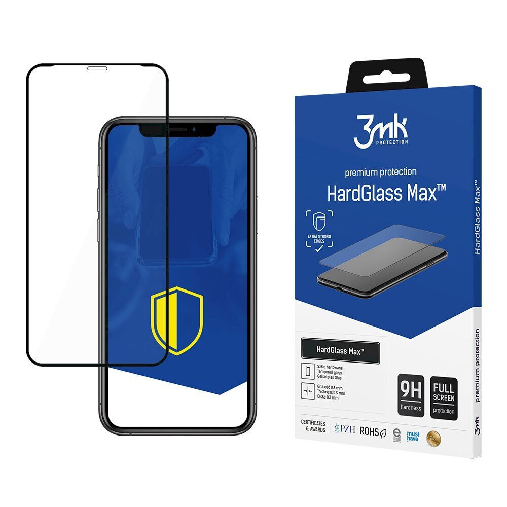 Apple iPhone Xr/11 Black - 3mk HardGlass Max™ kaitsekile hind ja info | Ekraani kaitsekiled | kaup24.ee