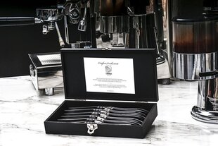 Steak noad Laguiole Luxury Line firmalt Style De Vie, 6 tk, eebenipuu цена и информация | Столовые приборы | kaup24.ee