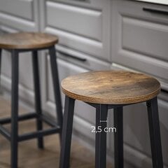 Набор из 2 барных стульев LBC32X, черный/коричневый цена и информация | Стулья для кухни и столовой | kaup24.ee