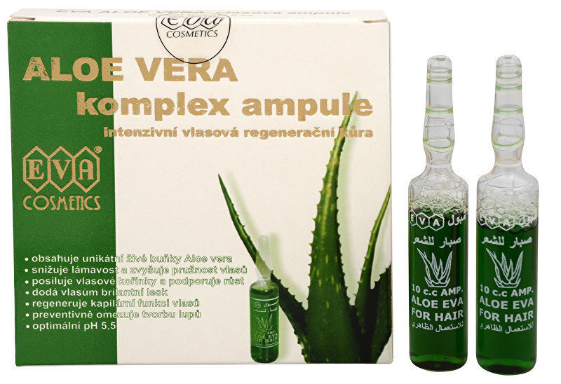 Juukseampullid Eva Cosmetics Aloe Vera, 5x10 ml hind ja info | Maskid, õlid, seerumid | kaup24.ee