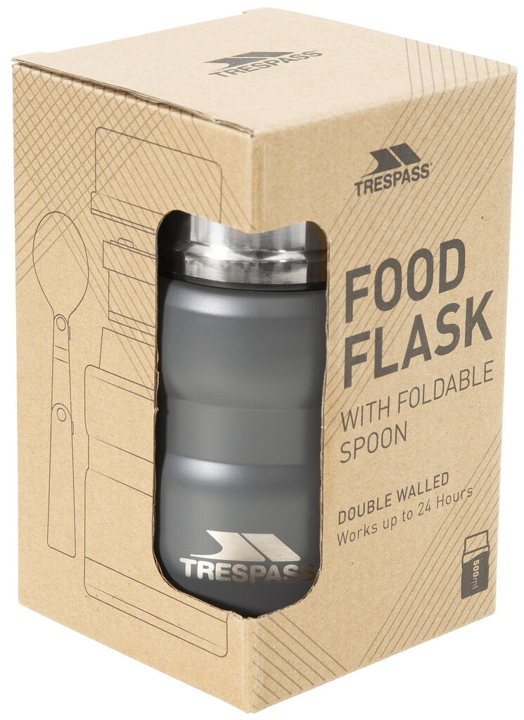 Toidutermos Trespass UUACMITR0045 Scran Stainless Steel Thermal Food Flask, 500 ml hind ja info | Termosed, termostassid | kaup24.ee